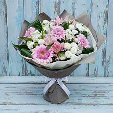 Букет цветов из:  Герберы, Альстромерии и Хризантемы #REPLACE_PRED# Пильне