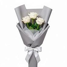 Букет 3 белые розы #REPLACE_PRED# Пильне