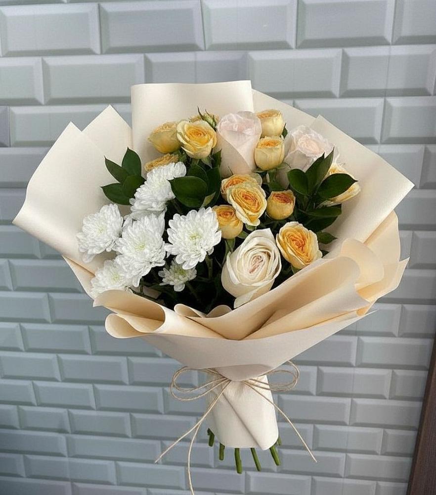 Букет цветов из: Розы и Хризантемы в Пильне