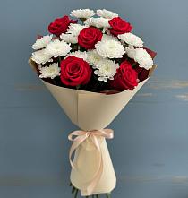 Букет цветов из:  Розы и Хризантемы в Пильне