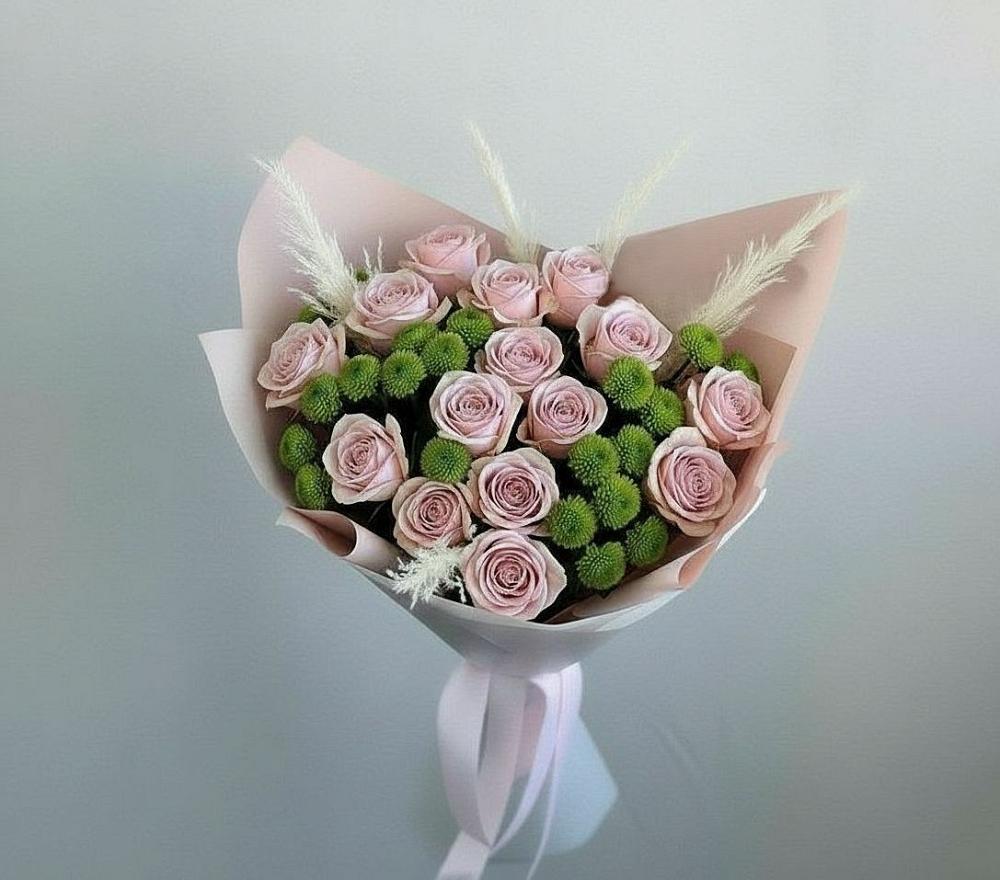 Букет цветов из: Розы и Хризантемы в Пильне