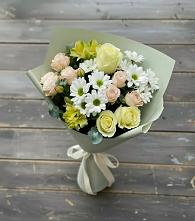 Букет цветов из:  Альстромерии, Розы и Хризантемы #REPLACE_PRED# Пильне