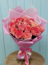 Букет 15 Розовых роз Равель #REPLACE_PRED# Пильне